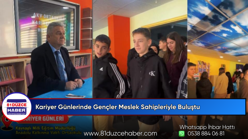 Kariyer Günlerinde Gençler Meslek Sahipleriyle Buluştu