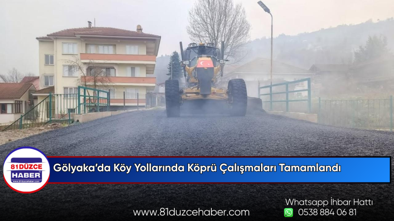 Gölyaka’da Köy Yollarında Köprü Çalışmaları Tamamlandı