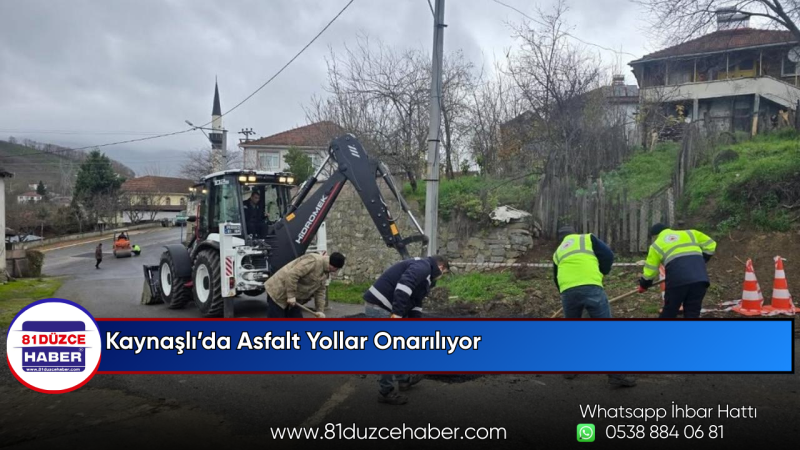 Kaynaşlı’da Asfalt Yollar Onarılıyor
