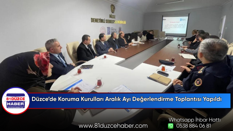 Düzce’de Koruma Kurulları Aralık Ayı Değerlendirme Toplantısı Yapıldı
