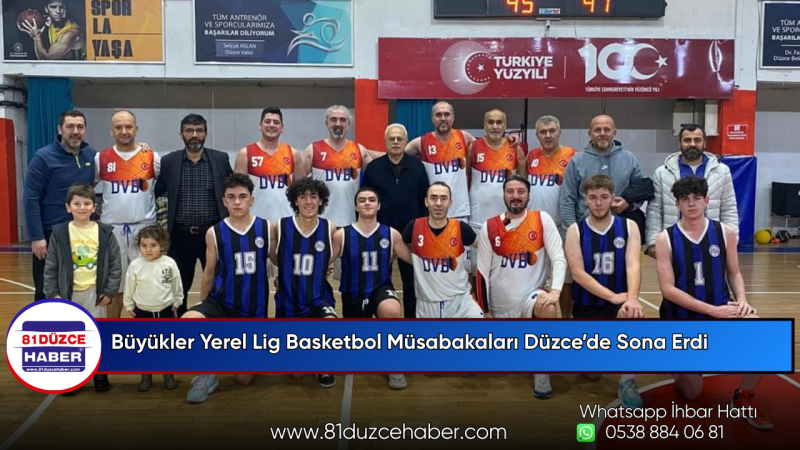 Büyükler Yerel Lig Basketbol Müsabakaları Düzce’de Sona Erdi