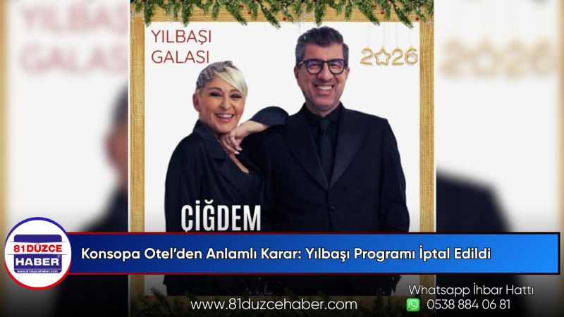 Konsopa Otel’den Anlamlı Karar: Yılbaşı Programı İptal Edildi