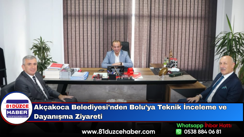 Akçakoca Belediyesi’nden Bolu’ya Teknik İnceleme ve Dayanışma Ziyareti