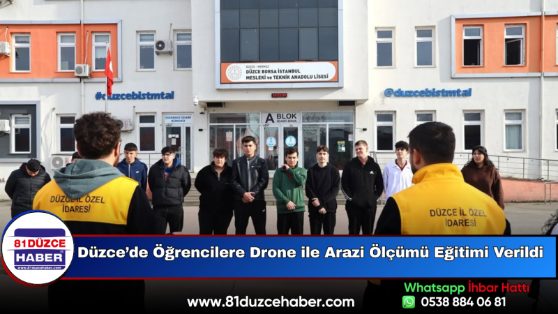 Düzce’de Öğrencilere Drone ile Arazi Ölçümü Eğitimi Verildi