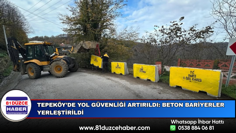 Tepeköy’de Yol Güvenliği Artırıldı: Beton Bariyerler Yerleştirildi