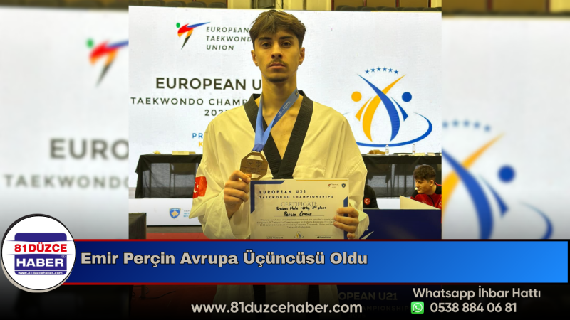 Emir Perçin Avrupa Üçüncüsü Oldu