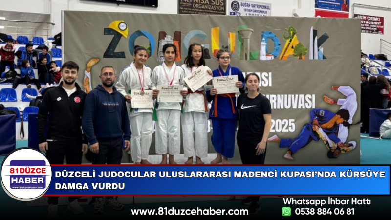 Düzceli Judocular Uluslararası Madenci Kupası’nda Kürsüye Damga Vurdu