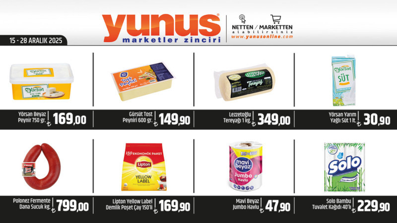 YUNUS MARKET 21-27 ARALIK İLANI