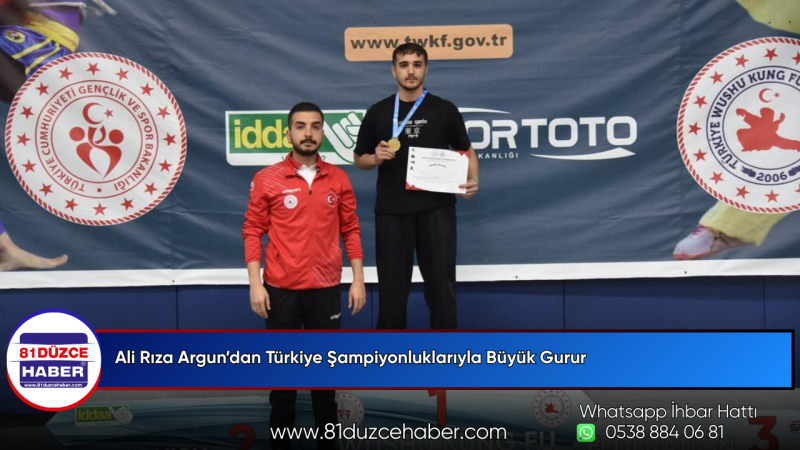 Ali Rıza Argun’dan Türkiye Şampiyonluklarıyla Büyük Gurur
