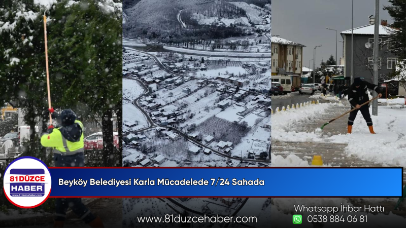 Beyköy Belediyesi Karla Mücadelede 7/24 Sahada
