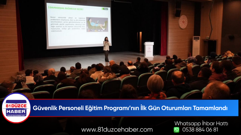 Güvenlik Personeli Eğitim Programı’nın İlk Gün Oturumları Tamamlandı