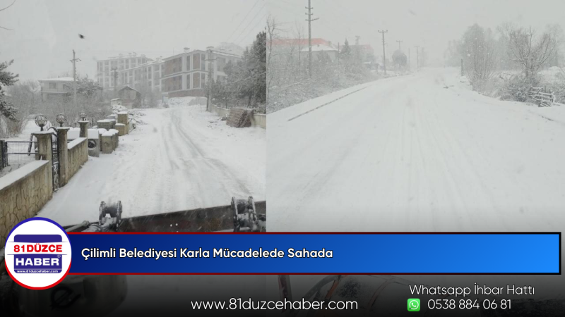 Çilimli Belediyesi Karla Mücadelede Sahada
