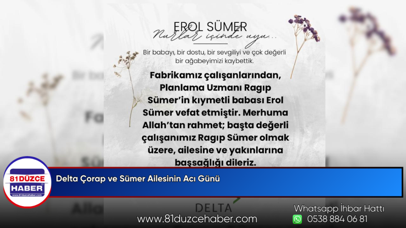 Delta Çorap ve Sümer Ailesinin Acı Günü