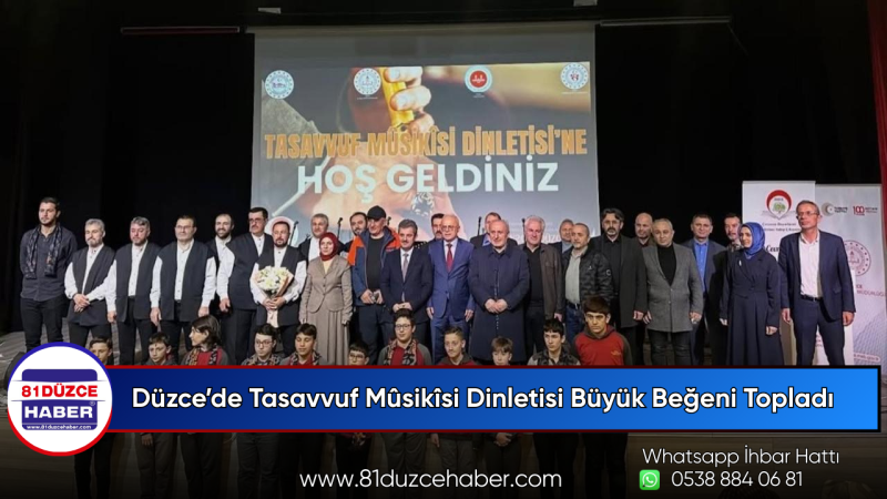 Düzce’de Tasavvuf Mûsikîsi Dinletisi Büyük Beğeni Topladı