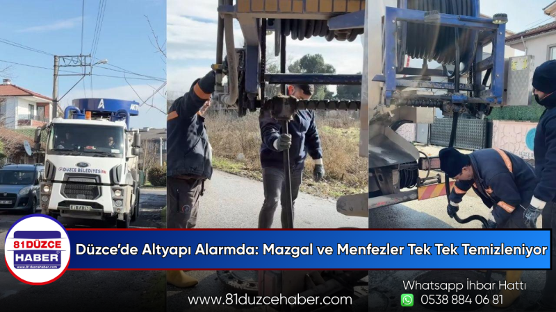 Düzce’de Altyapı Alarmda: Mazgal ve Menfezler Tek Tek Temizleniyor