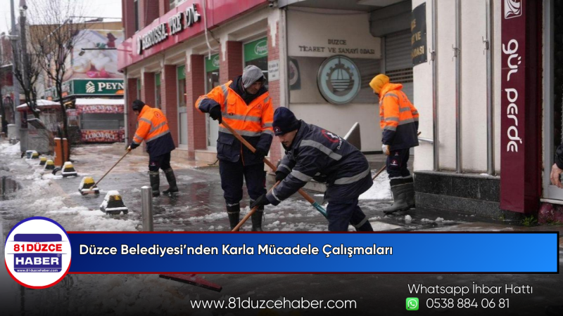 Düzce Belediyesi’nden Karla Mücadele Çalışmaları