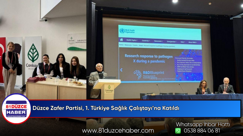 Düzce Zafer Partisi, 1. Türkiye Sağlık Çalıştayı’na Katıldı