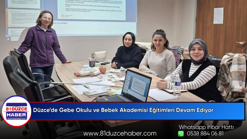 Düzce’de Gebe Okulu ve Bebek Akademisi Eğitimleri Devam Ediyor