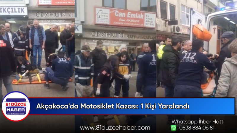 Akçakoca'da Motosiklet Kazası: 1 Kişi Yaralandı