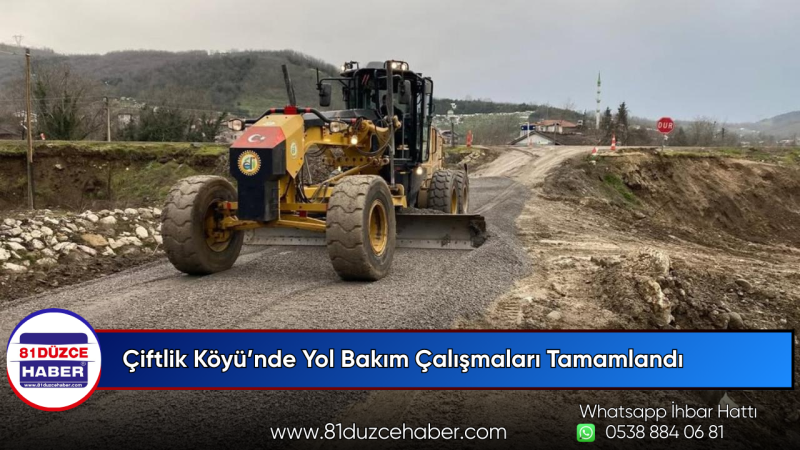 Çiftlik Köyü’nde Yol Bakım Çalışmaları Tamamlandı
