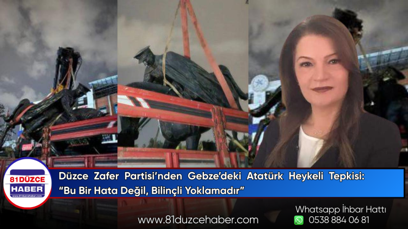 Düzce Zafer Partisi’nden Gebze’deki Atatürk Heykeline Tepki: “Bu Bilinçli Bir Yoklamadır”