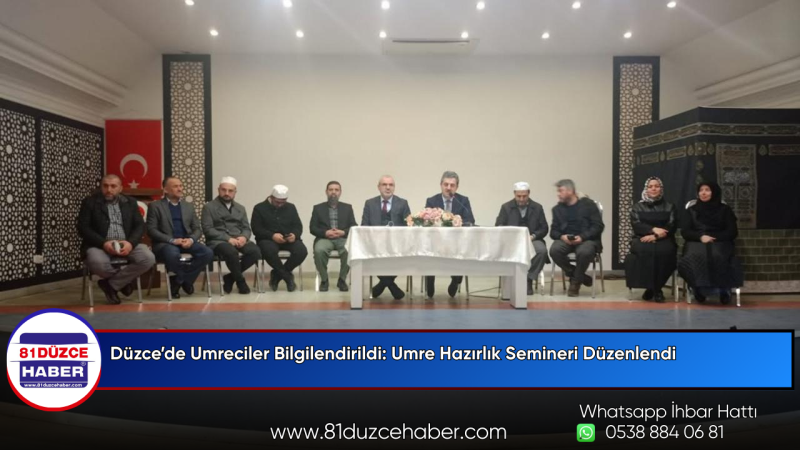 Düzce’de Umreciler Bilgilendirildi: Umre Hazırlık Semineri Düzenlendi