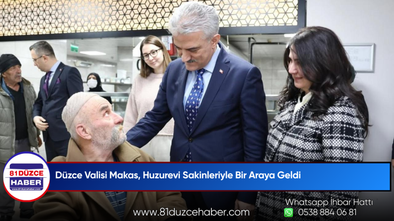 Düzce Valisi Makas, Huzurevi Sakinleriyle Bir Araya Geldi