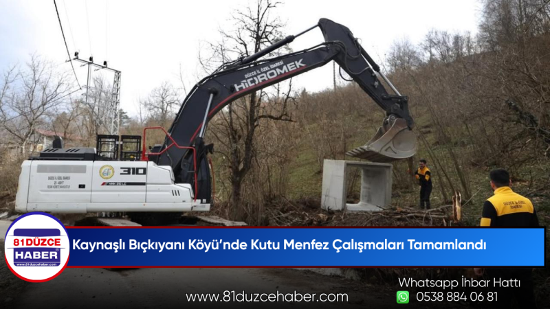 Kaynaşlı Bıçkıyanı Köyü’nde Kutu Menfez Çalışmaları Tamamlandı