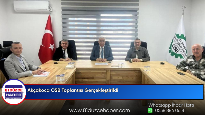Akçakoca OSB Toplantısı Gerçekleştirildi
