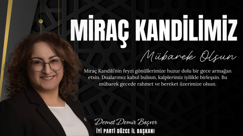 DEMET BOŞVER MİRAÇ KANDİLİ MESAJI