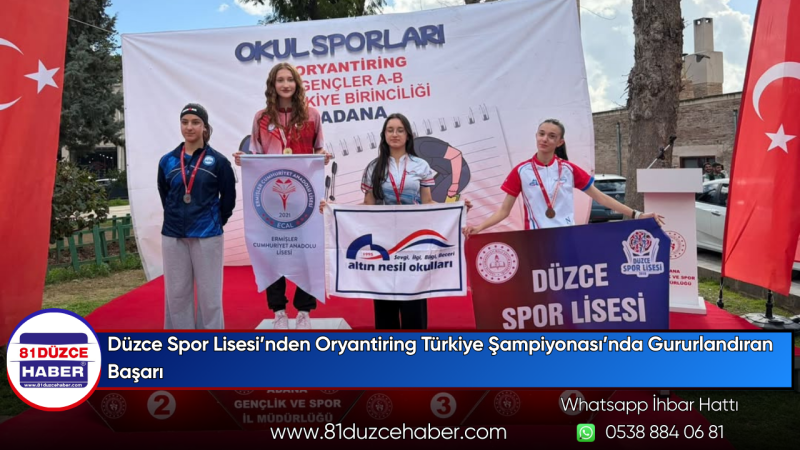 Düzce Spor Lisesi’nden Oryantiring Türkiye Şampiyonası’nda Gururlandıran Başarı