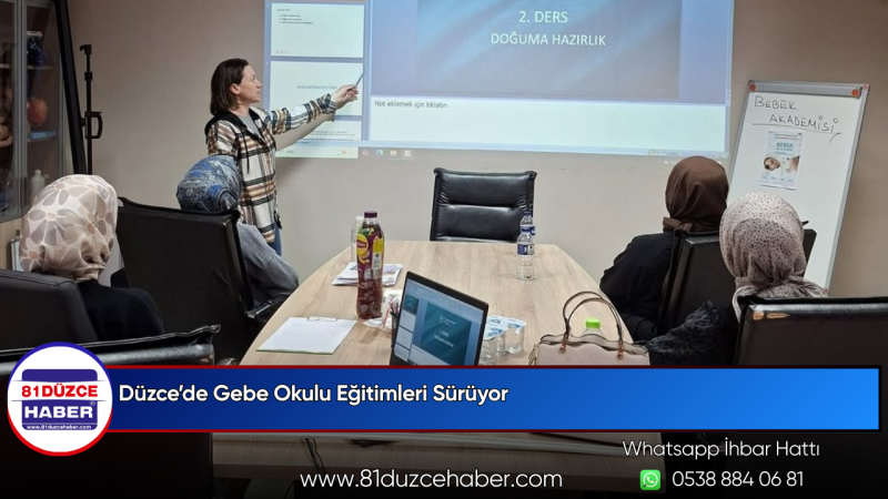 Düzce’de Gebe Okulu Eğitimleri Sürüyor