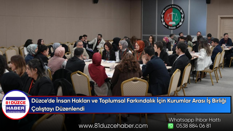 Düzce’de İnsan Hakları ve Toplumsal Farkındalık İçin Kurumlar Arası İş Birliği Çalıştayı Düzenlendi
