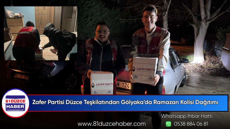  Zafer Partisi Düzce Teşkilatından Gölyaka’da Ramazan Kolisi Dağıtımı