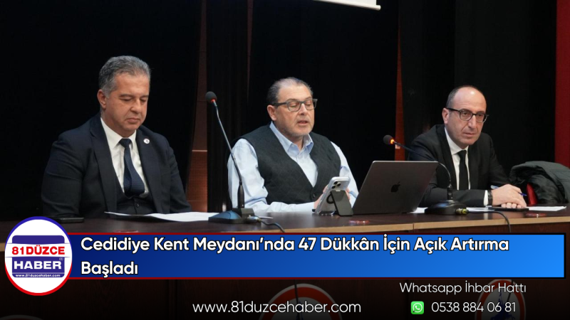 Cedidiye Kent Meydanı’nda 47 Dükkân İçin Açık Artırma Başladı