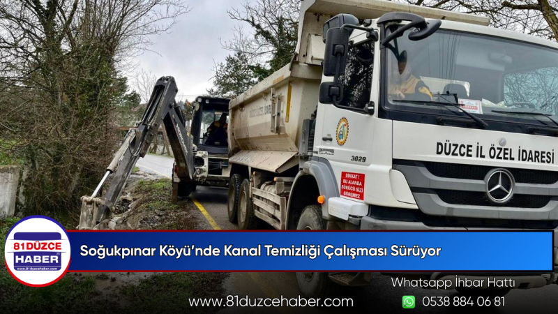 Soğukpınar Köyü’nde Kanal Temizliği Çalışması Sürüyor