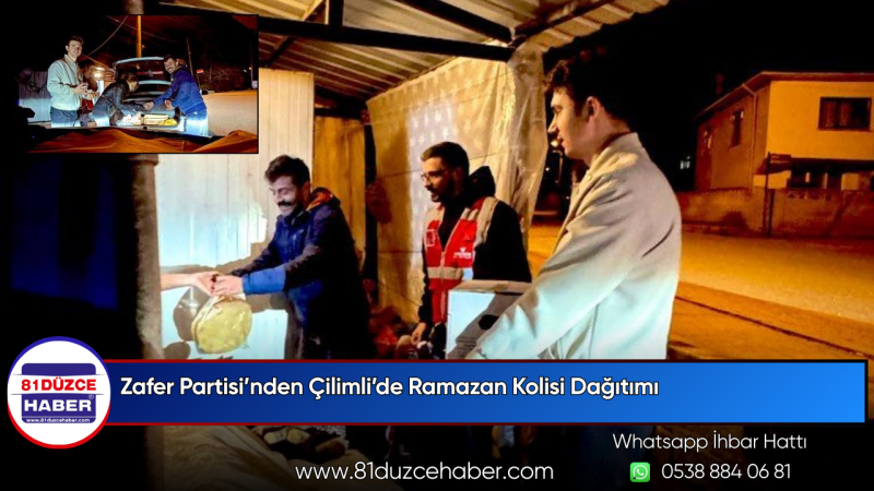 Zafer Partisi’nden Çilimli’de Ramazan Kolisi Dağıtımı
