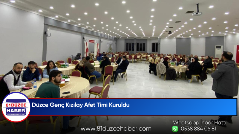Düzce Genç Kızılay Afet Timi Kuruldu