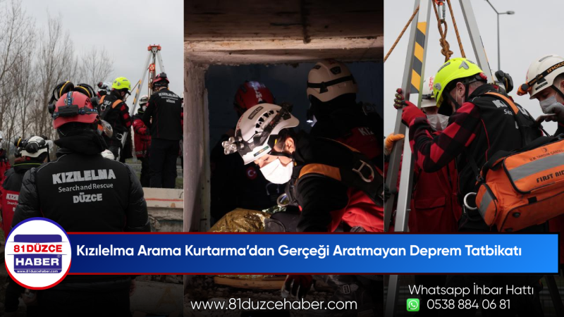 Kızılelma Arama Kurtarma’dan Gerçeği Aratmayan Deprem Tatbikatı