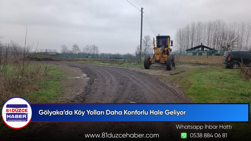 Gölyaka’da Köy Yolları Daha Konforlu Hale Geliyor