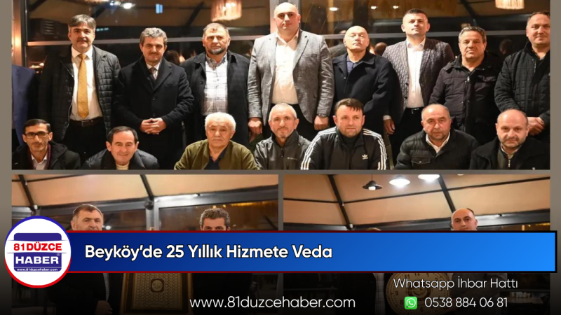 Beyköy’de 25 Yıllık Hizmete Veda