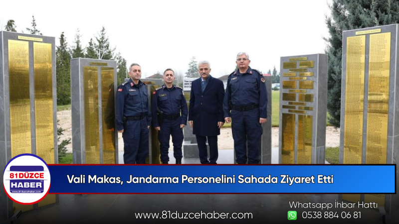 Vali Makas, Jandarma Personelini Sahada Ziyaret Etti
