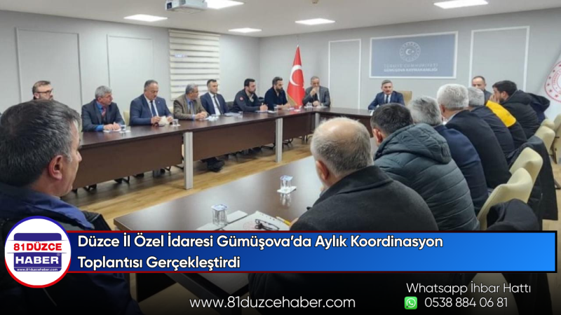 Düzce İl Özel İdaresi Gümüşova’da Aylık Koordinasyon Toplantısı Gerçekleştirdi