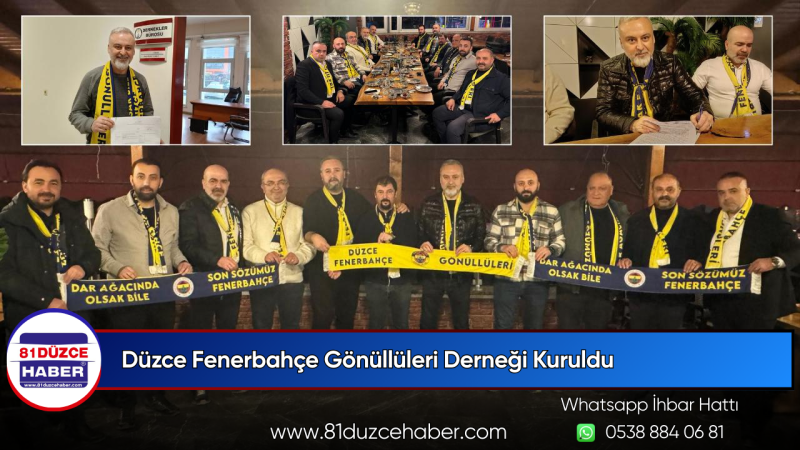Düzce Fenerbahçe Gönüllüleri Derneği Kuruldu