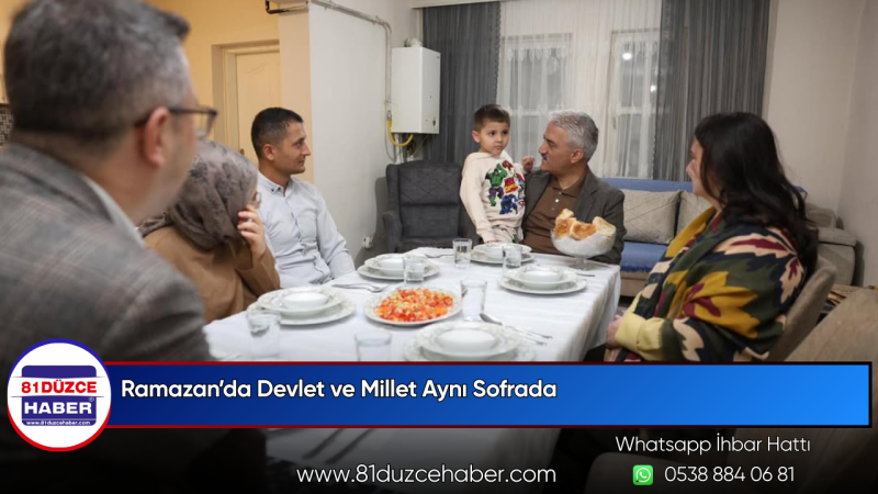 Ramazan’da Devlet ve Millet Aynı Sofrada