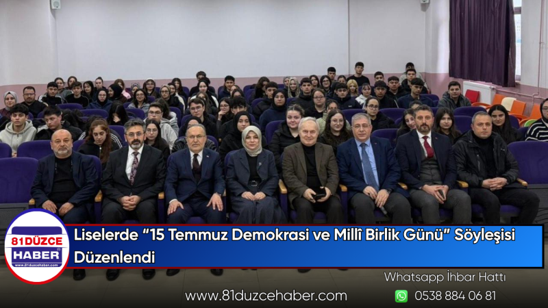 Liselerde “15 Temmuz Demokrasi ve Millî Birlik Günü” Söyleşisi Düzenlendi