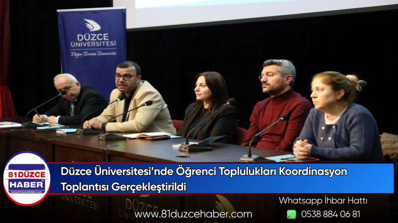 Düzce Üniversitesi’nde Öğrenci Toplulukları Koordinasyon Toplantısı Gerçekleştirildi