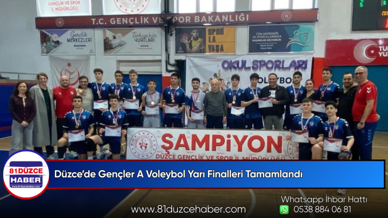 Düzce’de Gençler A Voleybol Yarı Finalleri Tamamlandı