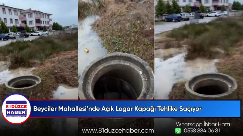 Beyciler Mahallesi’nde Açık Logar Kapağı Tehlike Saçıyor