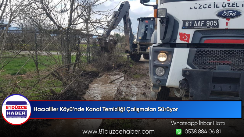 Hacıaliler Köyü’nde Kanal Temizliği Çalışmaları Sürüyor